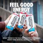 GHOST Energy Drink, Zero Sugars, 12-Pack, 'Merica Pop, 16oz