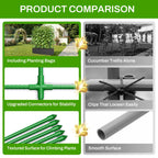 63"x49"Cucumber Trellis with Grow Bag,U-Shape Trellis for Climbing Plants