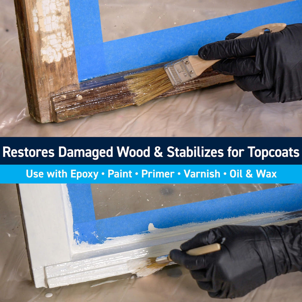TotalBoat Clear Penetrating Epoxy Wood Sealer Stabilizer for Rot Repair and Restoration (3-Gallon, Traditional)