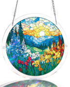 KaayeeWood Acrylic Suncatcher Puzzle, Dawn Blossom Sea-7.4 in