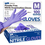 Supmedic Medical Soft Max Nitrile Exam Gloves, Powder-Free Violet 100 (M)