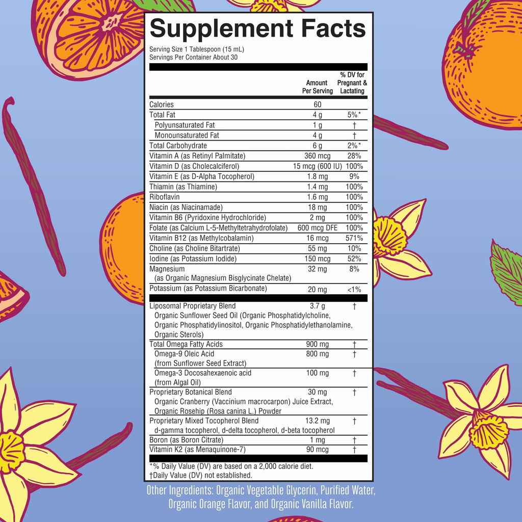 MaryRuth Organics Prenatal & Postnatal Multivitamin for Women | Sugar Free | Formulated for Pre-Conception, Pregnancy & Nursing | Prenatal Vitamins | Vegan | Non-GMO | Gluten Free | 30 Servings