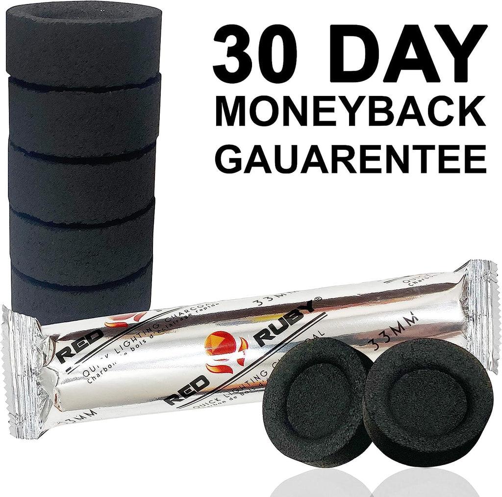 Coal Disks for Incense - Pack of 200 Coal Briquettes - 20 Rolls of 10 Tablets - Quicklighting - Slow Burning