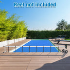 Outvita Solar Pool Cover, 8 Mil Blue Heavy Duty Rectangle Solar Blanket Heaters for Above-Ground and In-Ground Pools(9' x 18')