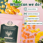 Mosslly Feminine Balance Gummies for Women - Premium Balance Supplement for Women PH Health, Gut Healthy, Immune Support, Hawaiian Pineapple Flavor, 60 Gummies