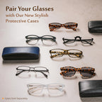 TruVision Readers 3 Pk - Gold Metal Frames and Clear Acrylic Lenses 3.25