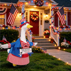 EIHFHIE 250th Independence Day Porch Goose Outfit for 23 Inch Goose Statue