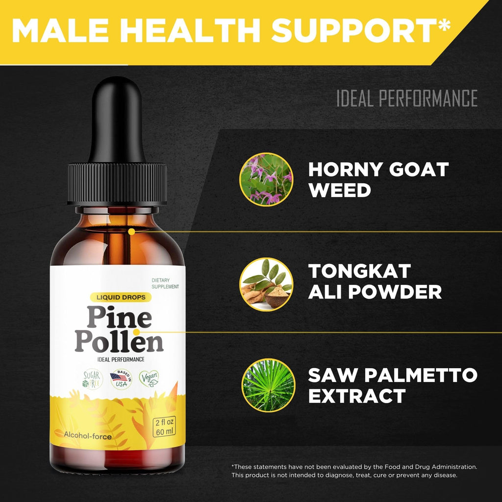 IDEAL PERFORMANCE Pine Pollen Drops, PinePollen Droppers Reviews (2 Pack)