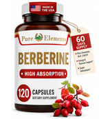 Berberine 500mg Complex with ALA, Coq10, Turmeric, Cinnamon, Bitter Melon, banaba Leaf, Korean Panax, Royal Jelly, and 21 Herbs for Healthy Blood Sugar Support and Immunity-60 Capsule Servings