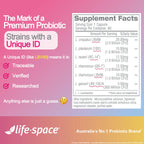 Life-Space Probiotic for Women, 2 Month Serving, Support Healthy Vaginal Microflora & Comfort, Daily Supplement for Women, pH Balance with Lactobacillus rhamnosus, 6.3 Billion CFU & 6 Strains, 60 ct