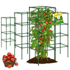 MQHUAYU 4 Pack Tomato Cage for Garden Support, 43 inch Tall Adjustable Plant Support Stakes, Tomato Trellis Extra Bold for Climbing Vegetables Plants Flowers