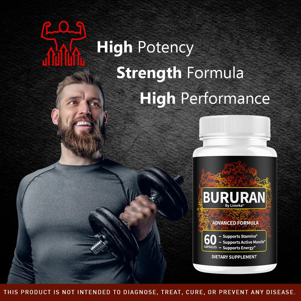(2 Pack) Bururan Capsules - Official Bururan Advanced Pills for Men Support - Maximum Strength, All Natural Bururan Premium Supplement for Overall Health & Wellness Reviews, 120 Capsules for 2 Months