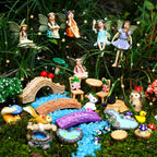 HIYZI 100 Pcs Fairy Garden Accessories Miniatures Figures Kit