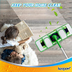 KEEPOW XL Mop Pads Compatible with Swiffer Sweeper XL, 6 Pack Wet Pads Refills Dry Sweeping Cloths, Reusable Pads for X-Large