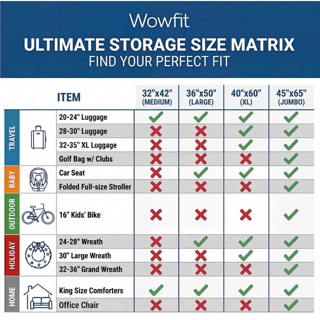 Wowfit Giant Large Plastic Bags for Furniture, Chairs, 45x65, 5 CT, 3 Mil