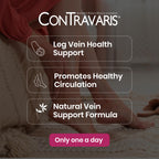 CONTRAVARIS Promotes Healthy Circulation & Leg Vein Support Supplement with Ruscus Aculeatus, Supports Leg Health - 60ct (Pack of 3)
