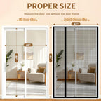 Reversible Side Opening Magnetic Screen Door for Sliding & French Doors,Upgraded PETG Mesh Anti-Tearing, Heavy Duty & Strong Magnetic, Pet and Kid Friendly - Screen Door 74"x82"