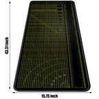 ‌2F22E Premium Portable Workbench Mat 43.31"x15.75" Inch - Non-Slip Dual Measuring Scales & Angle Guides - Durable Table Protector for Workshops, Crafts & DIY