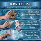 Black Diamond Stoneworks Ultimate Spa Filter Cleaner Fast-Acting Spray. Works Instantly on Hot Tub & Pool Filters Leaving Behind no Sticky Residue. Prolongs Filter Life and Pool Equipment. No Soaking