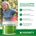 Vigority DMSO Cream 99.9% Pure for Topical Joint, Muscle Comfort - DMSO Pharmaceutical Grade Cream with Arnica, Magnesium, Turmeric, OptiMSM, Aloe Vera 3.53oz