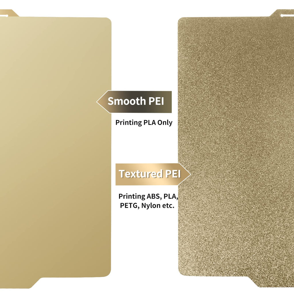 IdeaFormer-3D Smooth+Textured X2D P2S P1S PEI Build Plate Print Bed 257x257mm, Double Sided PEI Spring Steel Sheet Flexible for Bambu Lab X2D/X1/X1C/P1P/P1S/P2S/A1