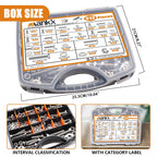 mankk 312PCS Hex Bolts and Nuts Assortment Kit,4 Sizes (1/4-20,5/16-18,3/8-16,1/2-13") 304 Stainless Steel Hex Bolts and Nuts Washers Kit Hardware Screws Set Flat & Spring Lock Washers