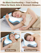 Cervical Neck Pillow for Pain Relief – Ergonomic Memory Foam Pillow for Side Sleeper Contour Orthopedic Bed Pillow for Neck Support with Cooling Cover – Ideal Christmas Birthday Gift for Women Men