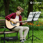 CAHAYA Sheet Music Stand Portable Folding Dual Use Desktop Book Holder