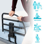 Able Life Click-N-Go Extendable Bed Rail for Wood Adjustable Bed Frames. Removable Bed Handle for Elderly Adults and Seniors, Fits King, Queen, Full, and Twin Beds, ASTM Safety Approved Bedrail