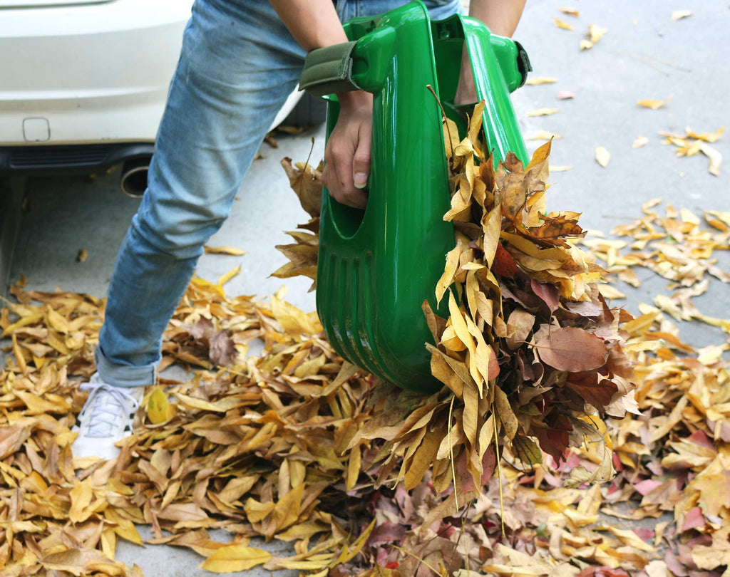 Gardzen Plastic Large Leaf Scoop Hand Rakes