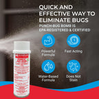 Kinzua Environmental Punch Bug Bomb, Insect Fogger Kills All Mosquito, Cockroach, Flea, Ant, Spider & More, Insect Foggers for Indoor & Outdoor Use, Non-Staining, Water-Base Formula, 6 oz, Pack of 3