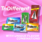 Trident Bubblegum Sugar Free Gum, Original Version, 168 Pieces, Pack of 12