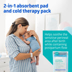 Medline Premium Perineal Cold Packs for Postpartum Care with Adhesive Strip (24 Count) Each Absorbent Pad is 4.5" x 14.25" Perfect for your After Delivery Postpartum Essentials Kit