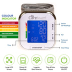 Care Touch Digital Wrist Blood Pressure Monitor for Adults Size 5.5-8.5" for Home Use, Automatic High Blood Pressure Machine with Batteries & Carrying Pouch
