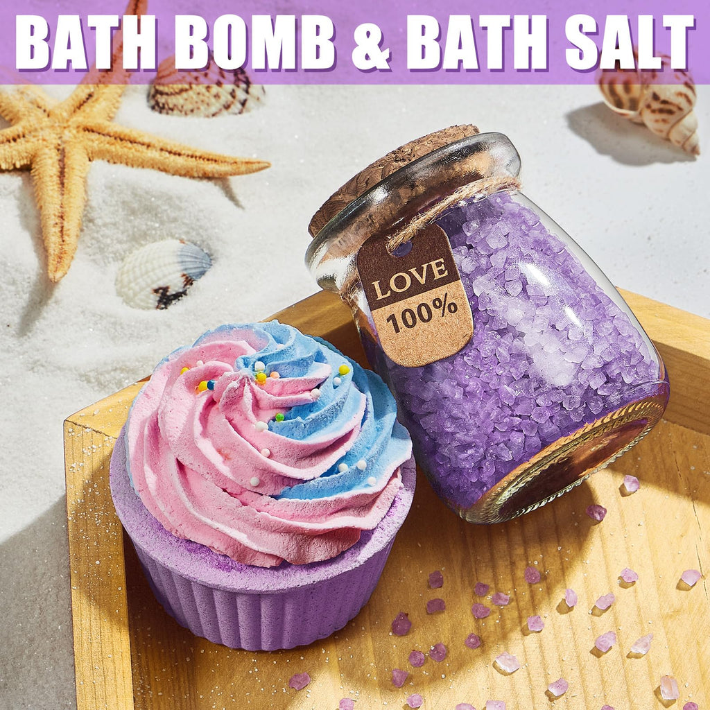 Birthday Gifts for Women Friendship, Lavender Relaxing Spa Gifts Basket Set for Women, Self Care Gifts Unique Happy Birthday Gifts Idea for Mom Her Best Friends Sister Wife Girlfriend Coworker Teacher