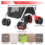 BETSOCCI Double Dog Stroller with 2 Detachable Carrier, Portable Pet Stroller for Small Dogs & Cats Folding Lightweight Puppy Travel Carriage, 4 Wheels, Black