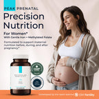 Molecular Fertility Peak Prenatal - Doctor Formulated Prenatal Vitamins for Women - Third Party Tested Fertility Supplement - Choline, Methylated Folate, Vitamin D, Iron, Probiotics - 30 Day Supply