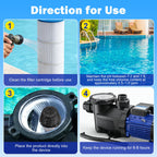 WESHIPTO Pool Unit 20k-30k Gallons Black Replacement for Pool RX, Compatible with Mineral Cartridge Above Ground and Inground Pools Filter Replacement