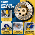 4" Diamond Grinding Wheels for Concrete or Masonry, 16 Turbo Segments, #30/40 Grit, Medium Bond, 5/8"-11 Arbor