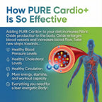 PURE® Cardio+ Nitric Oxide Heart & Circulation Support - 5000mg L-Arginine & 1000mg L-Citrulline - Mixed Berry, 30 Servings Powder, 363 Grams - CoQ10 Beet Root - High Potency Cardiovascular Formula