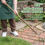 Haliaeetus Long Handle Crack Weeder Tool, 62'' L Shape Crevice Weeding Tool