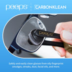 CarbonKlean Peeps Eyeglass Lens Cleaner - Efficient and Durable Carbon Microfiber Technology - Exclusively Used by NASA - 500 Uses, Soft Touch Green (2 Pack)