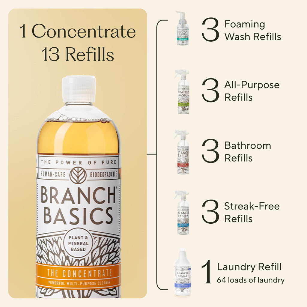 Basic Branch Cleaner Branch Basics Premium Starter Kit: All Purpose Cleaner, Glass, and ...