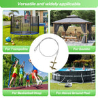 SIHAIAN Earth Anchors Kit with Driving Rod and Hook for SIHAIAN Pool Cover(Soft Surfaces),Suitable for anchoring Basketball Hoop, Pool, Trampoline, gazebos, and Orchards