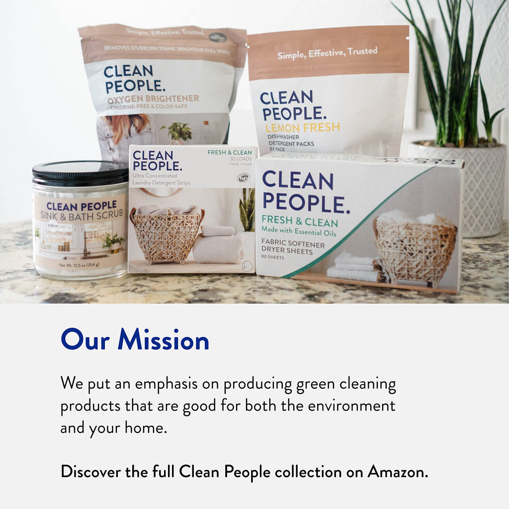 THE CLEAN PEOPLE Toilet Bowl Cleaner | Eco Friendly Toilet Bowl Cleaner Tablets for Removing Hard Water Stains, Rust, and Limescale Buildup (24 Count)