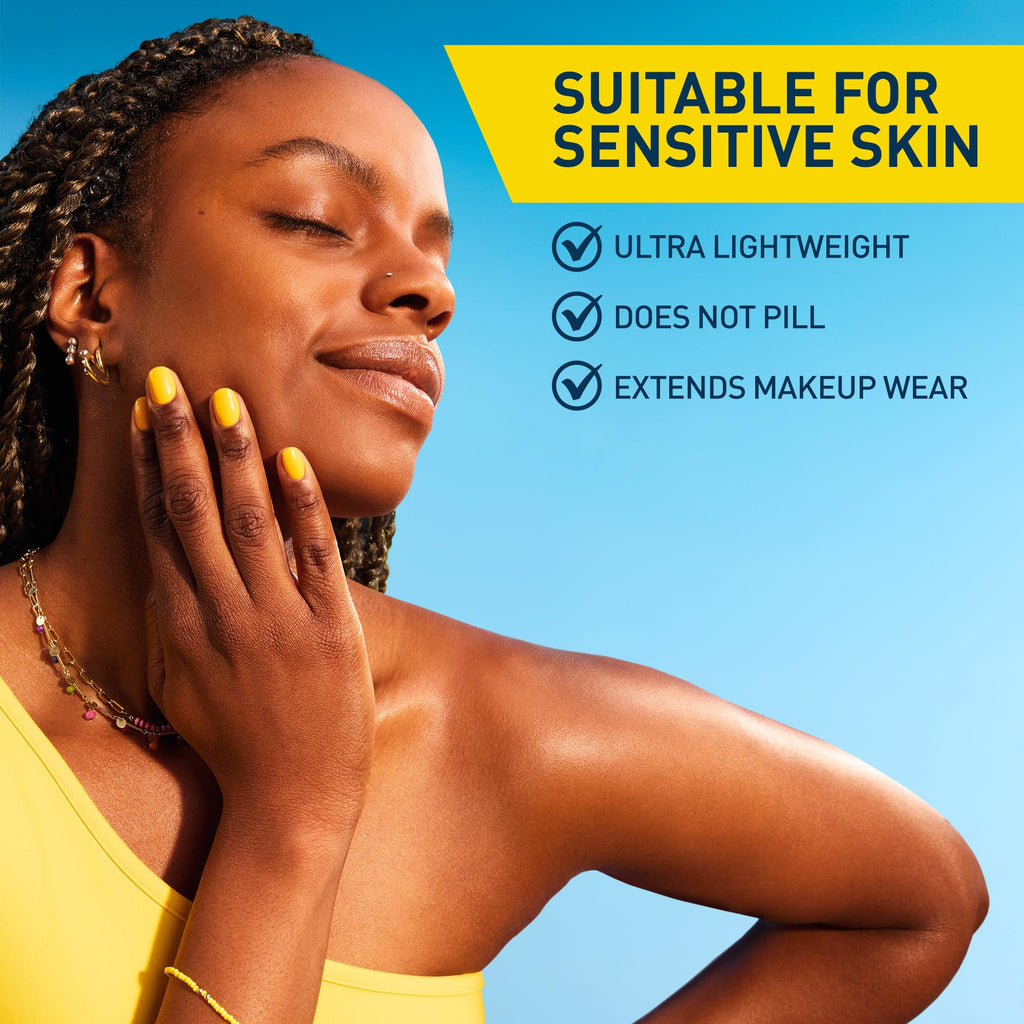 CeraVe Invisible Mineral Sunscreen SPF 50, Face Sunscreen for Sensitive Skin With Zinc Oxide & Titanium Dioxide, Vitamin E + Niacinamide + Ceramides, Oil Free, Travel Size 1.62 oz