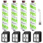 8 Pack Replacement Parts for Bissell CrossWave Pet Pro 2306A & CrossWave 1785 Series 3888A Vacuum Cleaner, 4 Pack 2460 Brush Rolls, 4 Pack 1866 Filters, Compare to Part 1613568&161-3568, 1608684