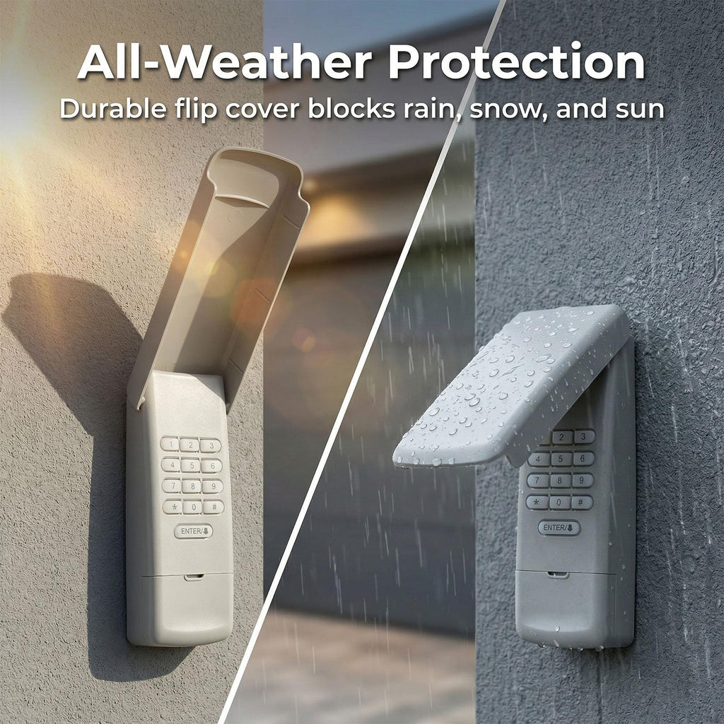 Universal Garage Door Opener Keypad Wireless Keypad Keyless Entry Compatible with LiftMaster Chamberlain Craftsman Genie Overhead Linear Wayne Dalton Garage Door Opener Remote Learn Button Dip Switch