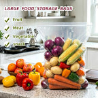 Large 5 Gallon Plastic Zipper Storage Bags, 18x24 Inches Clear Reclosable Storage Bags 20Pieces
