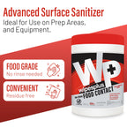 WIPESPLUS No-Rinse Food Contact Wipes Canister Multi-Surface Wipes, Unscented for Home and Business, 600, (6 Packs of 100)
